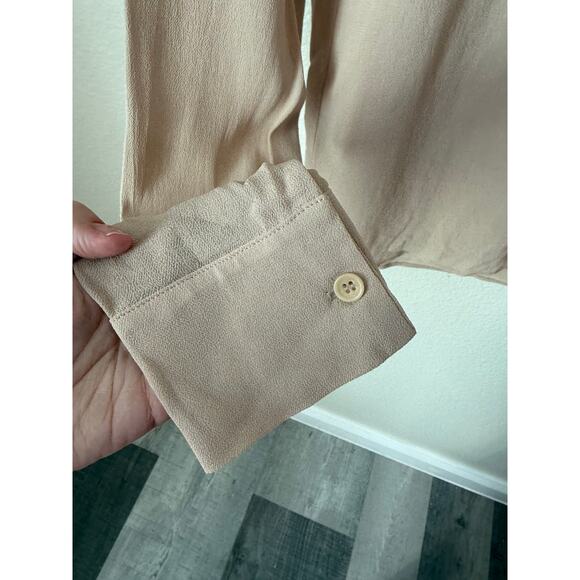 Reformation Beige Sheer Blouse Size Small - Picture 5 of 6